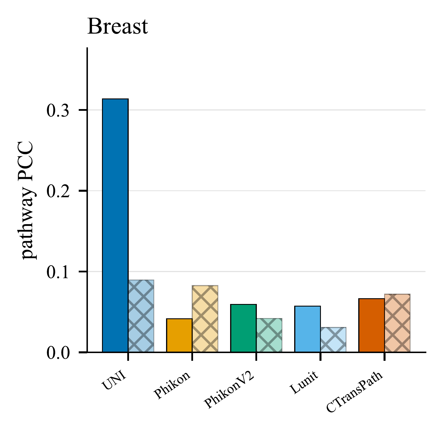 Matched versus within-section control decodability on Breast.